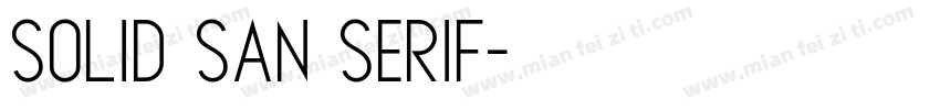 solid San serif字体转换